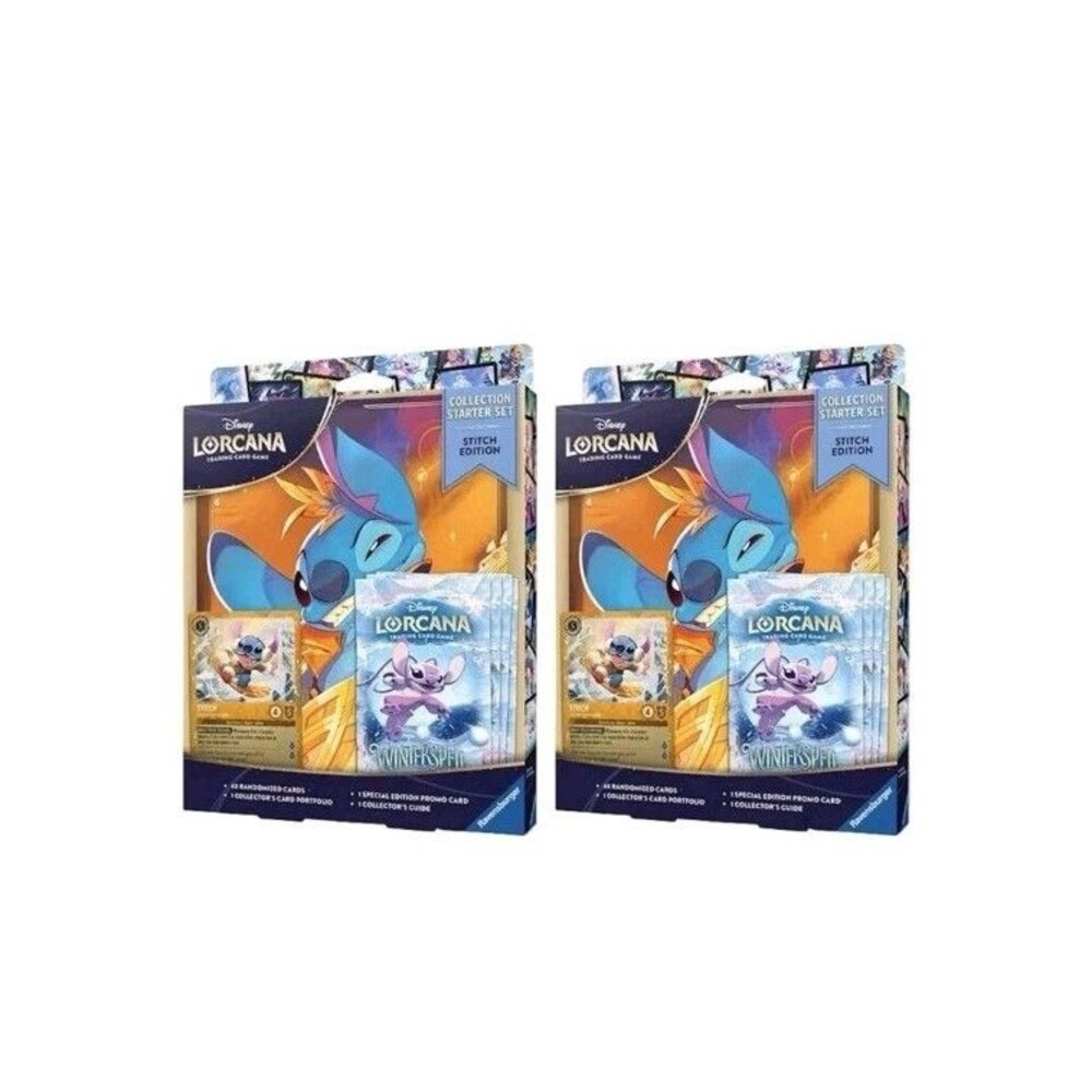 Disney Lorcana Winterspell Collection Starter - Stitch Glimmer Foil Promo Lot X2